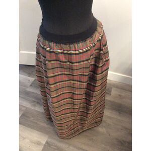 Joan Rivers Plaid Midi Skirt PL Pull On Tartan Holiday Wedding